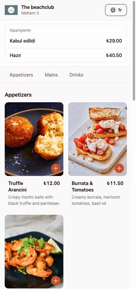 QR menu